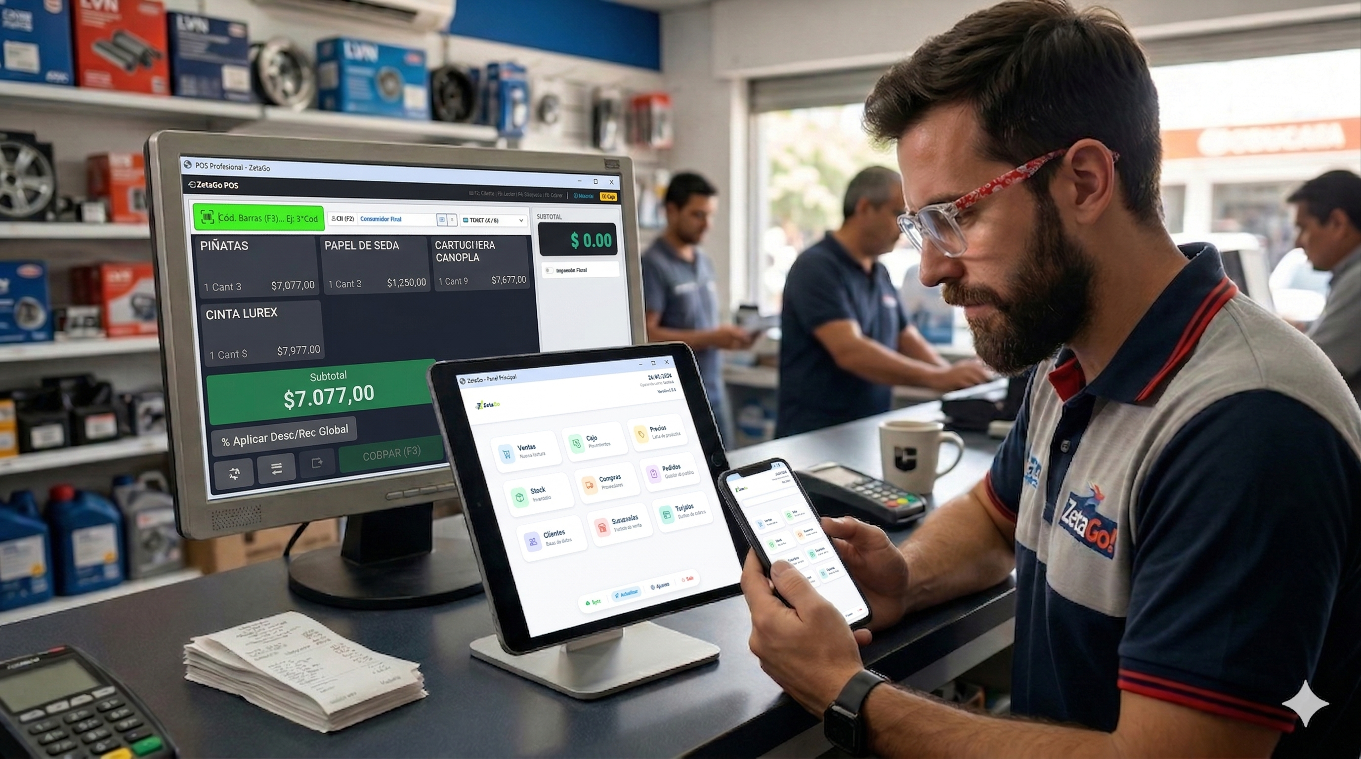 Captura de pantalla mostrando funcionamiento sin conexión a internet